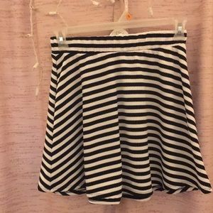 Black and White Striped Circle Skater Skirt Charlotte Russe size M